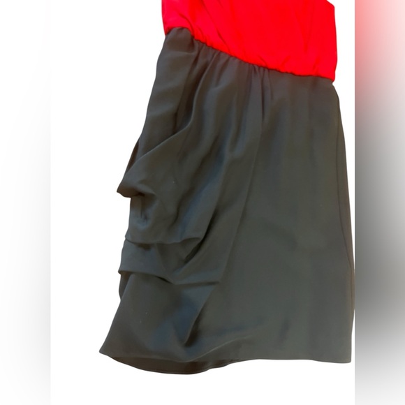 Alice + Olivia Silk/Spandex Sleeveless Combo Dress Red & Black Size 0 - Picture 2 of 10